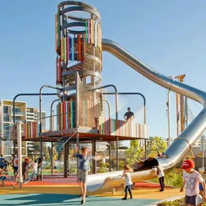 Anak-anak Murah Taman Anak-anak Aluminium Komersial Outdoor Playground Slide