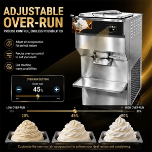 Máquina de Helado Duro Vertical de 150L/H con Enfriamiento por Agua, Congelador de Lotes, Máquina de Gelato de Tapa Abierta con Control de Sobrecarga Ajustable, Precio de Fábrica - Product Image 5