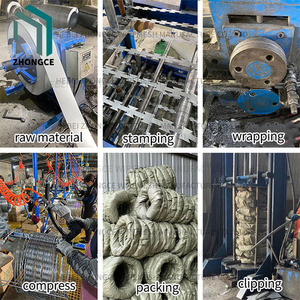 Navalha de <span class=keywords><strong>Esgrima</strong></span> Arame Farpado Cerca de Arame Rolos de Cerca de Arame de Ferro Wire Tipo de bobina de alambre de púas - Product Image 5