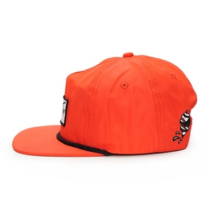 Custom Woven Patch logo Snapback 5 Panel Caps Nylon Unstructured Hats - Product Image 3