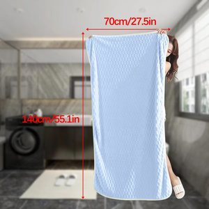 Serviette de bain en polaire corail 70x140cm 300g Épaisse, absorbante, douce, pour usage domestique - Product Image 2