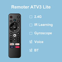 BOXPUT Remoter ATV3 Lite Original sans fil BT voix télécommande prise en charge IATV Q3 Android TV Stick Q10 citron TV Mini TV Box