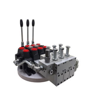 Vanne de commande directionnelle sectionnelle électro-hydraulique à double action Huamao Diesel 100L/min 3 bobines pour la construction et l'agriculture - Product Image 4