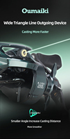 HASIDA En gros Moulinet Baitcasting Aurora Air CF en Carbone Gauche 109G Frein Magnétique à Suspension Rapport 8.1:1 Puissance de Freinage 4KG Stream