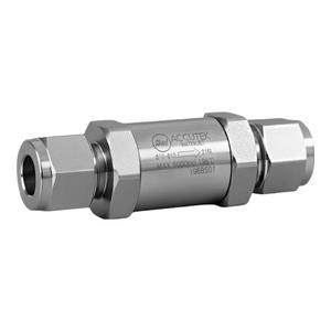 Válvula de Retención Accutek de 1/4 Pulgada, Acero Inoxidable 316, Alta Presión, para Agua, Aire y Aceite - Product Image 1