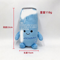 Poupée en peluche en polyester de 22 cm en forme de canette de boisson, rembourrée de coton PP, jouet doux, cadeau de collection