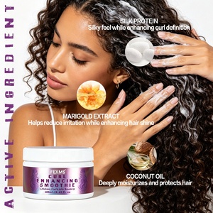 Crème Coiffante Hydratante et Anti-Frisottis Effet Boucles Sublimées <span class=keywords><strong>Sans</strong></span> Alourdir les <span class=keywords><strong>Cheveux</strong></span> – Marque Blanche - Product Image 4