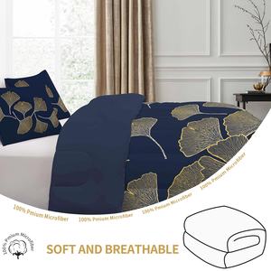 Ensemble de couette épaissie impression numérique 3D quatre saisons universel Double graisse couette trois pièces ensemble 200TC écologique maison - Product Image 2