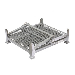 Cẩu gấp nhúng nóng mạ kẽm ngành công nghiệp sơn tĩnh điện an toàn dây kim loại lưới lưu trữ giỏ lồng container - Product Image 3