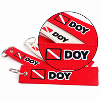 Logo personnalisé brodé 3D Double face, pièces, marque en tissu, Design Cool, porte-clés