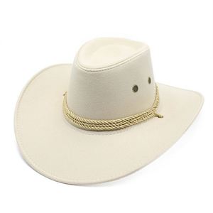 Sombrero Vaquero Unisex de Gamuza Barato al por Mayor, Sombrero de Sol de Moda con Ala Ancha para Deportes al Aire Libre, Viajes, Equitación, Hombres - Product Image 3