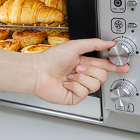 Four électrique multifonctionnel, friteuse à air et rôtissoire vapeur pour rôtir la viande, griller le pain et cuire la pizza