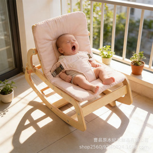 Silla Mecedora de Madera Original para Bebé, Ajustable, de Madera Maciza, Cuna para Recién Nacidos de 6 a 12 Meses - Product Image 3