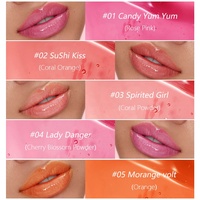 Pudaier: Muestra Gratuita al por Mayor de Brillo Labial Hidratante, Duradero, Colorido, Voluminizador – Maquillaje de Aceite Labial de 5 Tonos