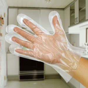 Boîte à <span class=keywords><strong>gants</strong></span> jetable dessine 500 pièces de <span class=keywords><strong>gants</strong></span> en polyéthylène en plastique pour le nettoyage de la cuisine - Product Image 2