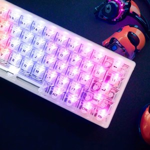 Keywin 98 Key Trong Suốt Bàn Phím Cơ Khí <span class=keywords><strong>RGB</strong></span> Backlit Loại C Có Dây Kết Nối Kích Thước Nhỏ Bố Trí Chơi Game Bàn Phím - Product Image 3