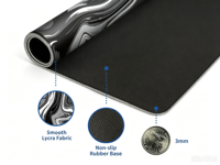 Tapis de souris gaming en caoutchouc naturel, tendance, durable, écologique, imperméable, grand format, base antidérapante, bords surpiqués, en stock