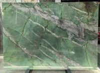 Dalles de cristal de fuchsite, quartzite botanique, cristallo, pour plan de travail de cuisine, revêtement de sol, revêtement mural, design d'intérieur