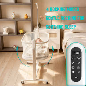 <span class=keywords><strong>Berceau</strong></span> électrique pour bébé, lit cododo convertible, <span class=keywords><strong>berceau</strong></span> de chevet pour nourrisson, <span class=keywords><strong>berceau</strong></span> pour tout-petit avec moniteur et veilleuse - Product Image 1