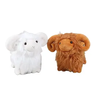 Novo design 2 cores plush highland ovelhas recheado animais recheados ovelhas highland atacado highland ovelhas pelúcia brinquedos