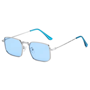 Custom Logo 2026 Fashion Men Women Punk Gradient <b>Sun</b> Glasses Clear Ocean Lens <b>Shades</b> UV400 Metal Square Sunglasses - Product Image 4