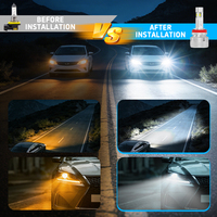 Bombilla LED para Faros Delanteros G-VIEW 6500K Súper Brillante P19W H8/H11, Sistema de Refrigeración Externo de Triple Cara con Tubo de Cobre, 160W 50000LM