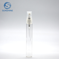 Vente en gros de 10ml mini taille en verre testé flacon pour parfum bouteille en verre de haute qualité pour avec vaporisateur de diffusion
