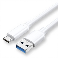 Kabel Data USB-A ke Type-C USB3.2 Berbahan Kepang 5m Super Cepat 10Gbps 3A 60W PD untuk Transmisi Data & Pengisian Daya PQ108