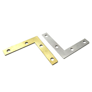 L-Shaped Corner Bracket Metal 90 Degree Right Angle Bracket <b>Gold</b> And Silver Four Hole <b>Large</b> Corner Braces For <b>Picture</b> <b>Frames</b> - Product Image 1