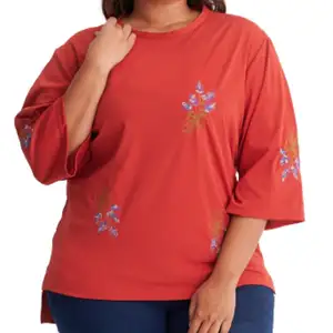 Простота в носке, женские рубашки свободного размера, оптовая продажа, красная блузка, дизайн премиум-класса, бесжелезная блузка из Малайзии