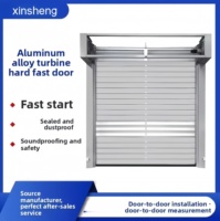 Porte rapide enroulable en aluminium sur mesure, moderne, coupe-vent et isolée thermiquement pour atelier logistique, certifiée et testée