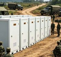 WC mobile préfabriqué en acier ZYBOX, toilettes portables individuelles, salle de bain extérieure, certifié CE, US AU
