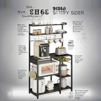 Étagère de rangement multifonctionnelle en métal à séchage instantané, écologique, à cinq niveaux, pour cuisine et salle de bain