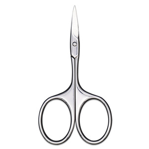 Yangjiang Stainless Steel Curved Eyebrow Scissors Blunt Tip All Steel Nose Hair Trimming Makeup Tool - Product Image 4
