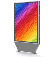 Uvision Aluminium Rostfreier Kiosk LED-Bildschirm mit IP67 Wasserdichtem SMD-Gehäuse P3.91 Kreuzreferenz für Bushaltestellen
