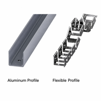 Profilé néon LED flexible en aluminium de 1616 mm avec diffuseur en silicone pliable pour bande lumineuse linéaire architecturale