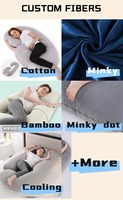 Oreiller de grossesse personnalisé en minky pour dormeurs latéraux, allaitement et maternité, pour femmes enceintes
