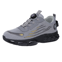 Chaussures de Sécurité pour Homme de Nouvelle Génération Anti-Perforation Anti-Écrasement avec Bouton Rotatif Respirantes et Isolantes Électriquement pour la Protection au Travail