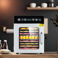 Déshydrateur alimentaire 8 plateaux en acier inoxydable SUS 304, machine commerciale pour viande séchée, séchoir avec minuterie numérique, certifié CE, vente directe usine en gros