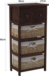 الإبداعية درج مجلس الوزراء والبالية و الرجعية القش سلة التخزين ، مناسبة ل غرفة المعيشة و الحمام - Product Image 5