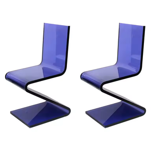 <span class=keywords><strong>Chaise</strong></span> <span class=keywords><strong>de</strong></span> table à manger <span class=keywords><strong>en</strong></span> <span class=keywords><strong>plexiglas</strong></span> Chaises Z modernes <span class=keywords><strong>en</strong></span> porte-à-faux <span class=keywords><strong>en</strong></span> acrylique Lucite bleu <span class=keywords><strong>Chaise</strong></span> <span class=keywords><strong>de</strong></span> style Z - Product Image 1