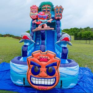 Tobogán Inflable con Tobogán Gigante de Agua, Tobogán Inflable Seco, Toboganes de Agua Inflables para Niños y Adultos - Product Image 5
