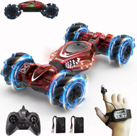 Voiture RC de cascade HOSHI 1611 2xBatteries 2.4G 1/24 avec contrôle par montre à capteur de geste, moteur sans noyau, rotation à 360°, véhicule jouet RC - Stock US