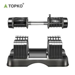 TOPKO Adjustable Dumbbell Set Fitness Equipment 25 kg Adjustable Gym Dumbbell Set for Losing Weight