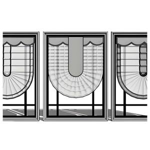 Venta al por mayor de tela ciega romana de lino estilo europeo cortinas romanas persianas blancas con ribete negro - Product Image 1