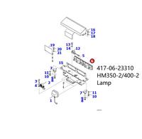 Lampe combinée gauche pour engins de construction, référence 417-06-23310 4170623310, pour chargeuse sur pneus