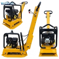 Prix usine Plaque vibrante compacteuse manuelle pour béton 5KW à essence robuste TF-C160, moteur vibratoire réversible 4 temps