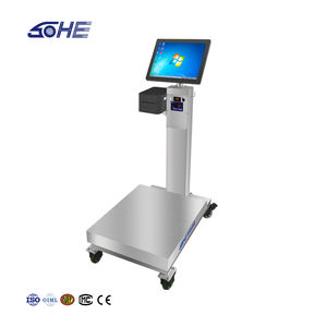 SOHE Carbon Steel Material Rotierend Intelligent 15 Zoll Windows Display Touchscreen Industrie plattform Waage 40*50cm 200kg - Product Image 1