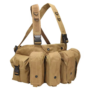 Sac bandoulière en nylon pour la chasse, gilet tactique personnalisé pour hommes, harnais de poitrine Molle, fermeture éclair étanche - Product Image 4