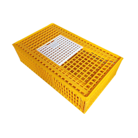 Cage de transport de volaille à 2 niveaux en plastique, cage de ferme à poulet